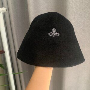 Vivienne Westwood Black Wool Bucket Hat